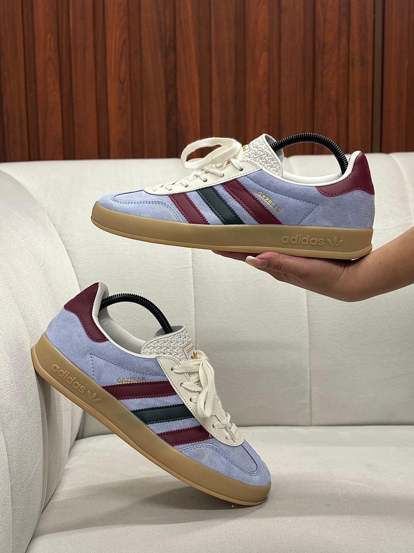 Adidas Gazelle Indoor Blue Dawn Collegiate Burgundy