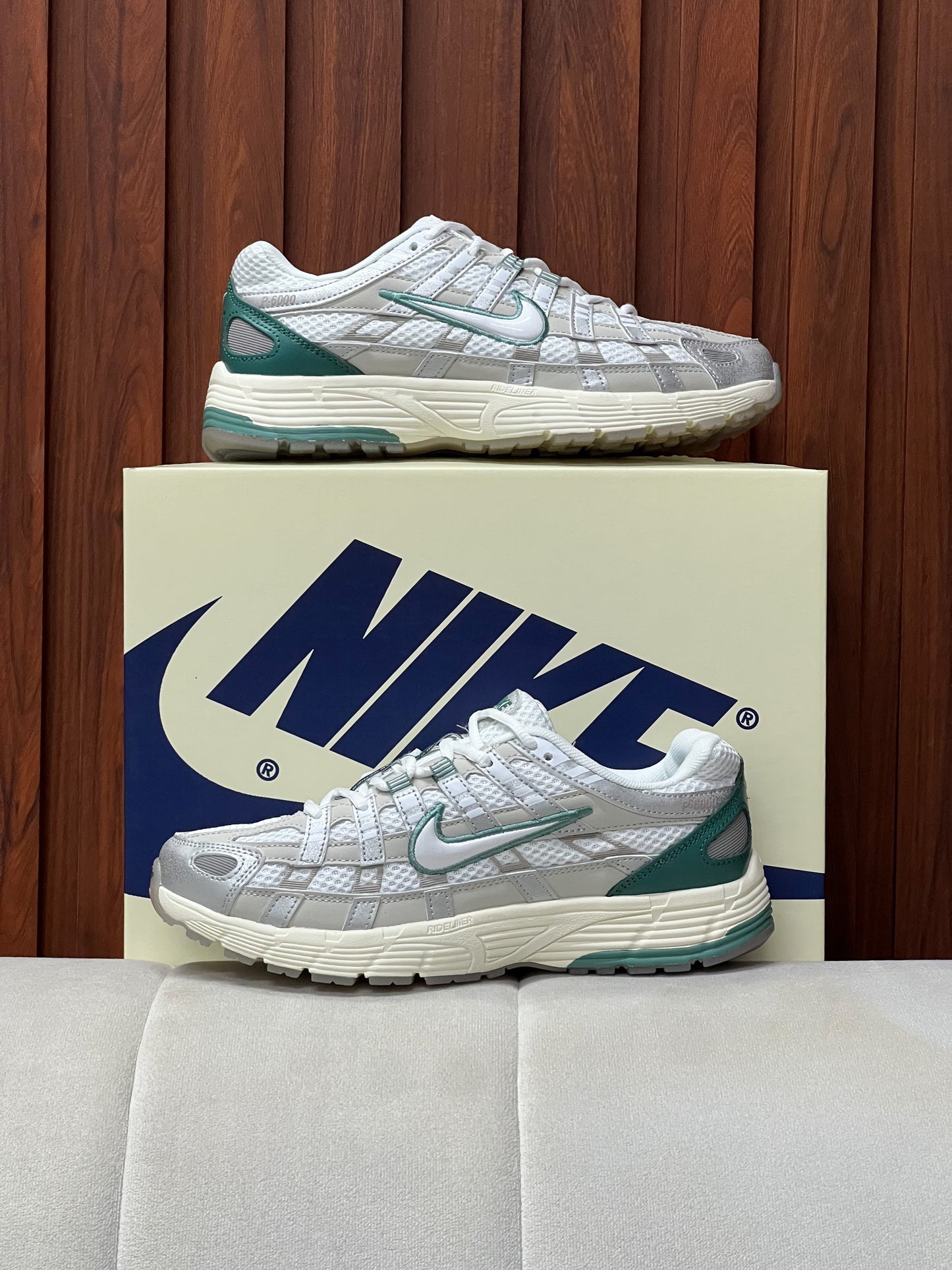 Nike P-6000 Light Bone Bicoastal Green