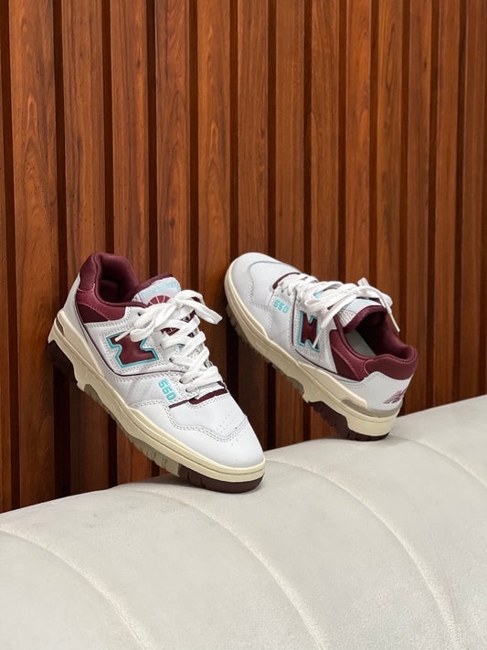 New Balance 550 Burgundy Cyan