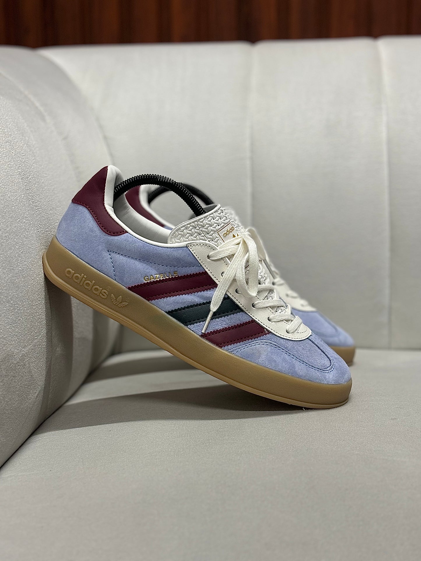 Adidas Gazelle Indoor Blue Dawn Collegiate Burgundy